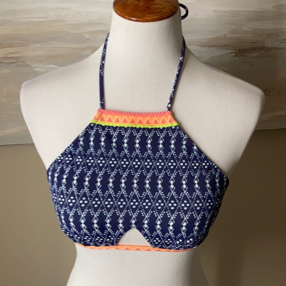 Victoria’s Secret navy halter style bikini top